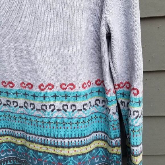 Christopher and Banks Gray Multi Color Ski Like Cardigan size XL - Picture 6 of 13